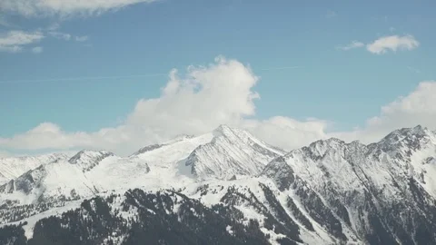 Snowcovered mountain view Stock Footage 80333320