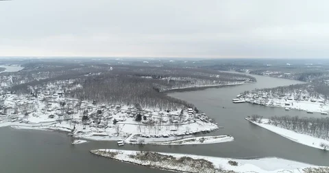 SnowCoveredLakeoftheOzarks-2 Stock Footage 103170968