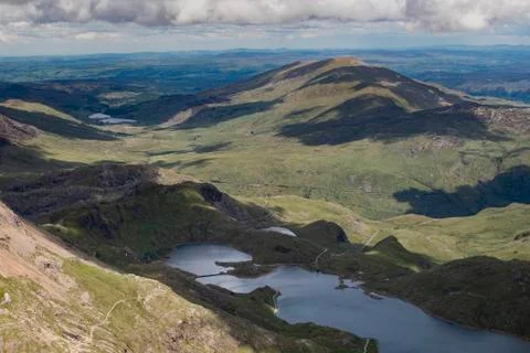 Snowdon View from Summit Stock Photos