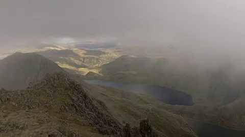 Snowdonia aerial view. Stock Footage 80329338