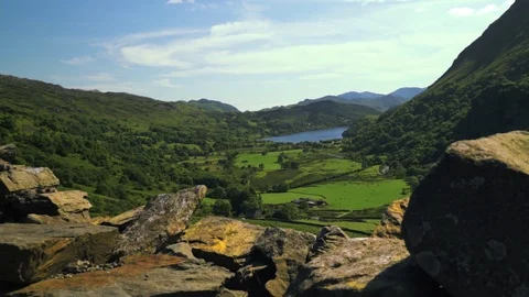 Snowdonia Lake View Stock Footage 89983182