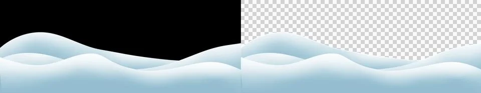 Snowdrift Abstract Winter Landscape with Soft Rolling Snow Hills and Minimal Sea Stock Illustration