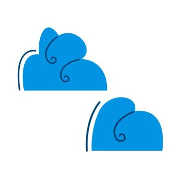 Snowdrift icon. The clouds are curly. Winter element for design, site, game.  Stock-Illustration