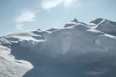 Snowdrift. Snow drift. Stock Photos