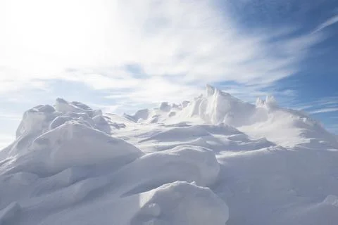 Snowdrift. Snow drift. Stock Photos