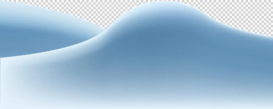 Snowdrift snow mound wavy surface close up realistic image against transpar.. Stock Illustration