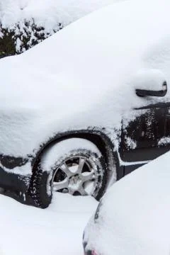 Snowed car Stock Photos