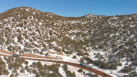 SNOWED LANDSCAPE ROAD  4K Vídeos de archivo 103564152