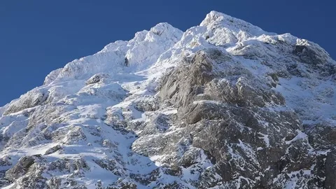 Snowed Mountain Summit Stock Footage 239340345