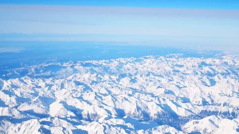 Snowed pyrenees from above Stock Footage 104741904