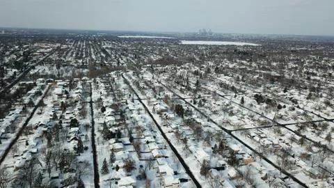 Snowed in Suburb Stock Photos