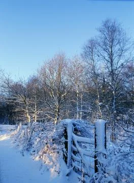 Snowey gate Stock Photos