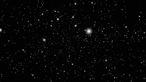 Snowfall from above with black background Stock Footage 231307633