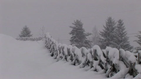 Snowfall in the alps Stock Footage 106305