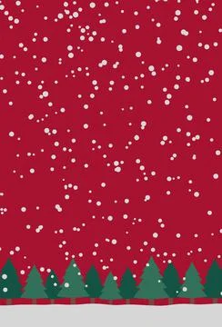 Snowfall and forest background for Christmas (vertical) Stock Illustration