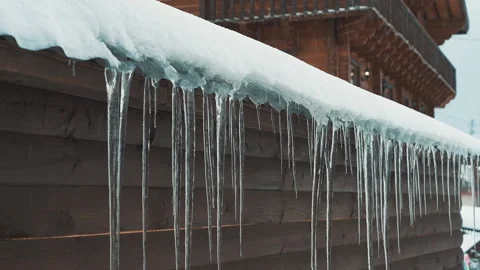 Snowfall and snowflakes on the background Stock Footage 143516844