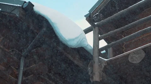 Snowfall and snowflakes flying on the background Stock-Footage 143516837
