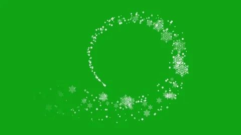 Snowfall Animation with Green Screen for Chroma Key Stock Footage 305135150