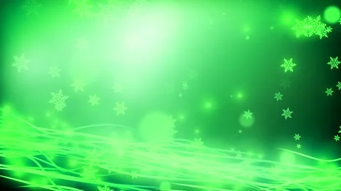 Snowfall background Christmas snow falling animation green 3D Stock Footage 253703213
