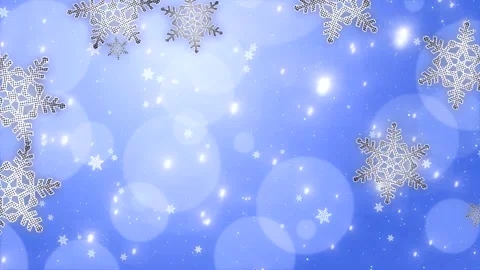 Snowfall background Christmas snow falling animation green particles 3D Stock Footage 253703257
