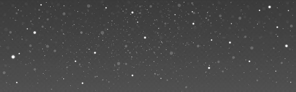 Snowfall background. Magic silver sparks. Glitter and white bokeh lights on Stock-Illustration