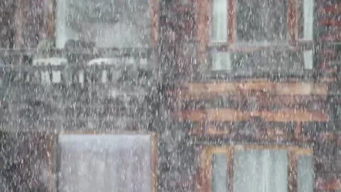 Snowfall background, winter time Stock Footage 146225230