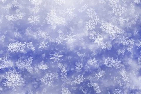 Snowfall backgrounds of a cloudy cold weather Stock Illustration