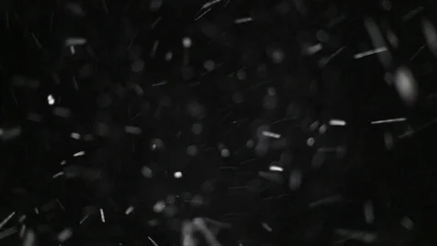 Snowfall on black background Stock Footage 102863023