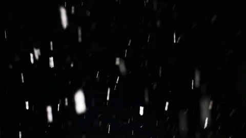 Snowfall on black background Stock Footage 102863248