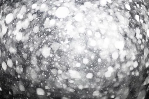 Snowfall on black background Stock-Fotos