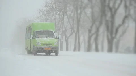 Snowfall, blizzard, ice storm Stock Footage 22179717