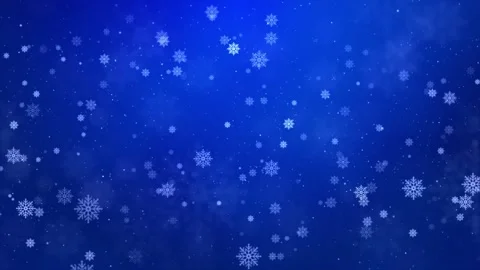 Snowfall Blue loop background for christmas and new year greeting cards. Stock Footage 140087254