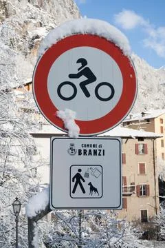 Snowfall in Branzi Stock Photos