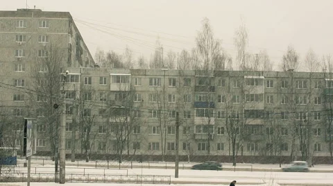 Snowfall in the city (2) 库存影片 48630845