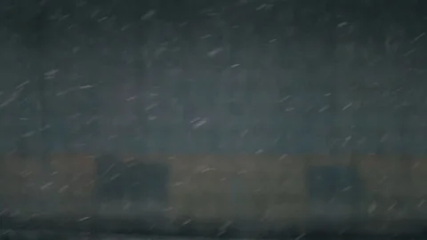 Snowfall in the city. background blur Stock Footage 82961713