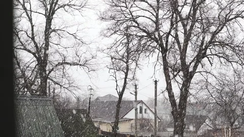 Snowfall in the city. Stock Footage 155369170