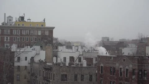 Snowfall in the city Stock Footage 265527208
