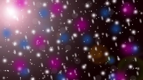 Snowfall on a colored festive background Stock Footage 98381120