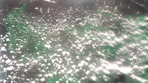 Snowfall continues Video stock 169372256