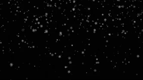 Snowfall On Dark Background, Winter And Christmas Snow Flakes Background Video Stock Footage 171082575