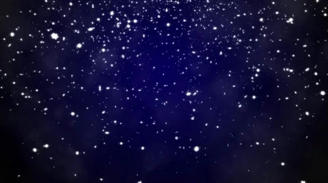 Snowfall on darkly dark blue background. Snowflakes. Stock Footage 8777440