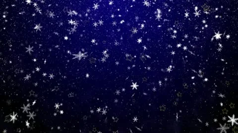 Snowfall on darkly dark blue background. Snowflakes. Video stock 10560610