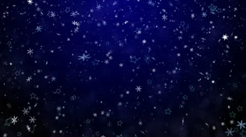 Snowfall on darkly dark blue background. Snowflakes Stock Footage 10560815