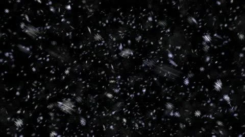 Snowfall on darkly dark blue background. Snowflakes. Video stock 10569027