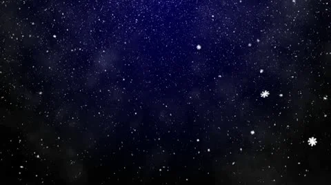 Snowfall on darkly dark blue background. Snowflakes. Stock Footage 10569203