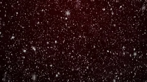 Snowfall on darkly red background Stock Footage 8965636