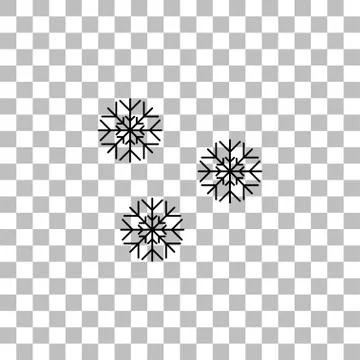 Snowfall icon flat Illustrazione stock