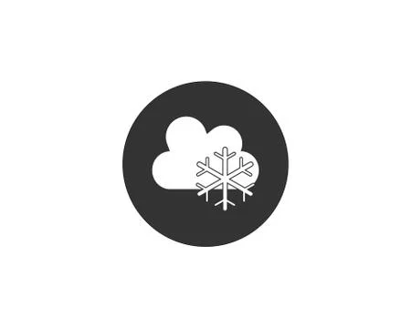 Snowfall icon vector. Rounded Flat icon isolated Stock Illustration