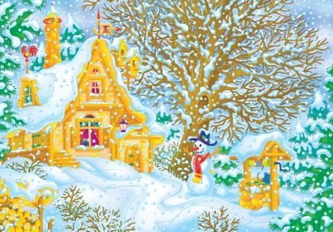 Snowfall Stock Illustration