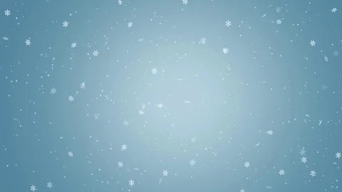 Snowfall with lightblue radial gradient background Stock Footage 84180609